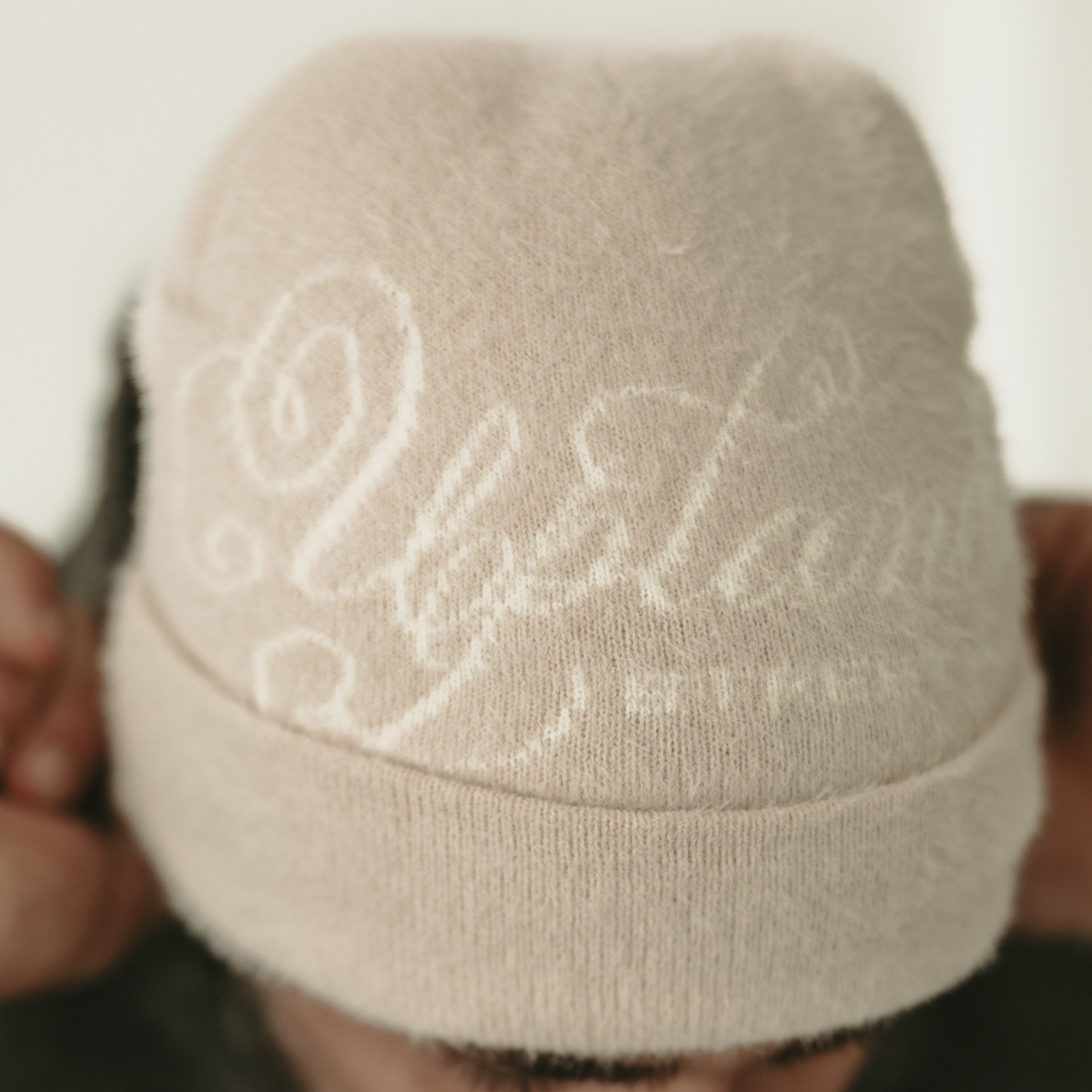 Cream Fuzzy Cuff Beanie