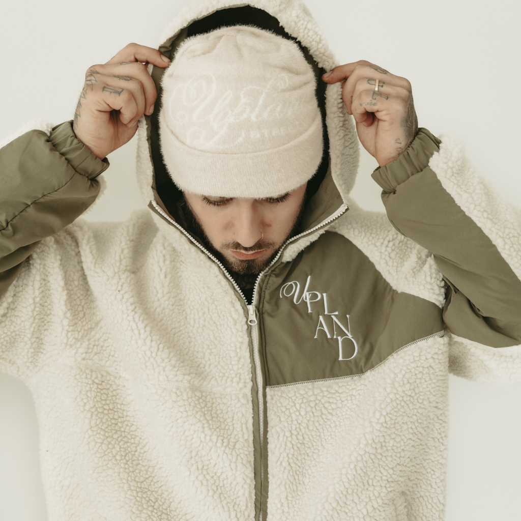 Cream Fuzzy Cuff Beanie